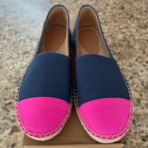 J Crew Pink and Navy Women's Espadrilles size 8.5